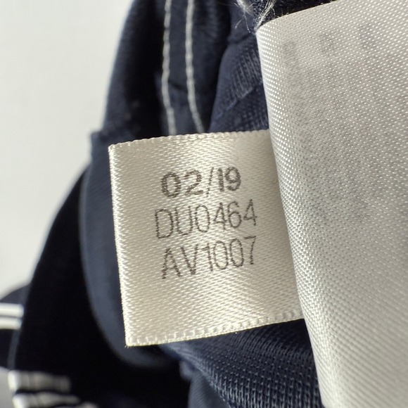 Adidas Track Pants Mens Large Navy Blue Athletic Performance 3 Stripes Pockets - Picture 9 of 10